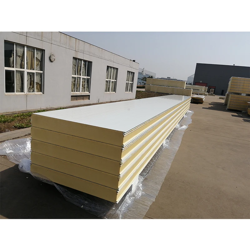 Best sale 150mm color steel Insulation wall pu polyurethane sandwich panel cool room cold storage panel price