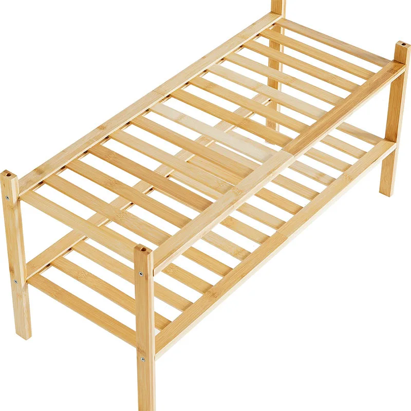 Wholesale Shoe shelf Custom Modern Stackable Living Room Storage Organizer Eco-friendly Bamboo Shoe Rack