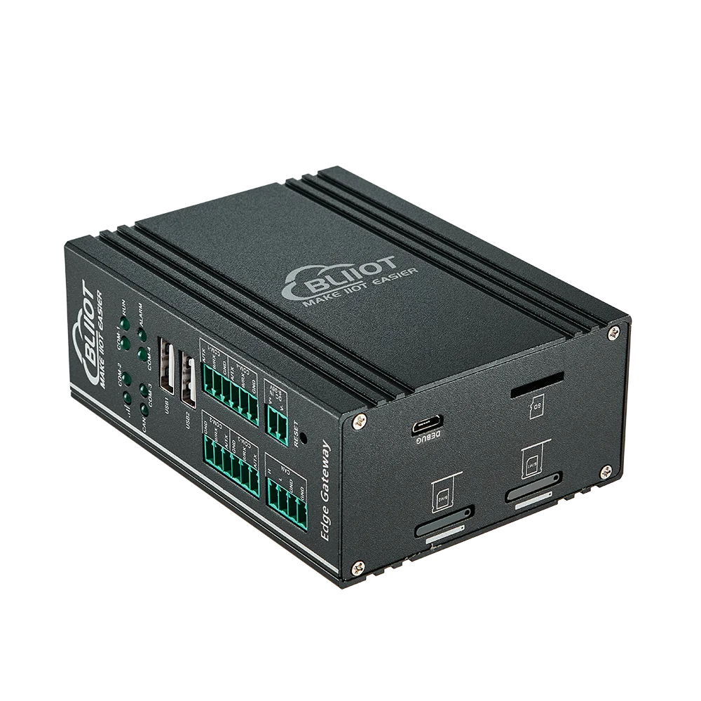 2DIN+2DO Modbus to MQTT Linux Edge Gateway Node Red ARM Industrial PC