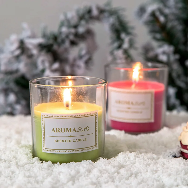 
Aromatherapy candle cup Fragrance Gift Box lasting air purification smokeless household glass romantic birthday arrangement 