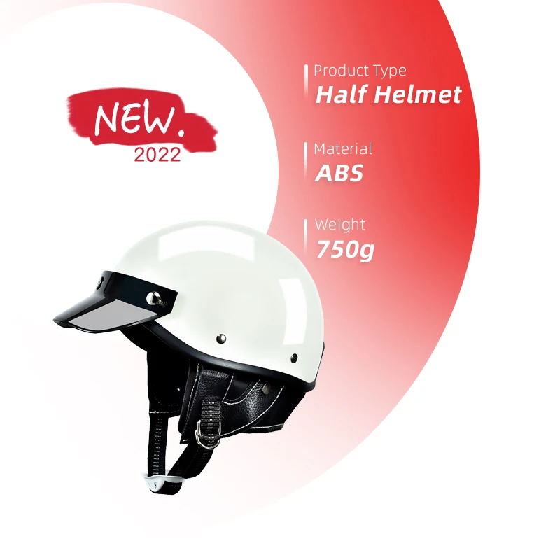 Motorcycle Helmet Manufactures Chinese Factory High Quality Abs Material Retro Helmet Half Helmet Unisex