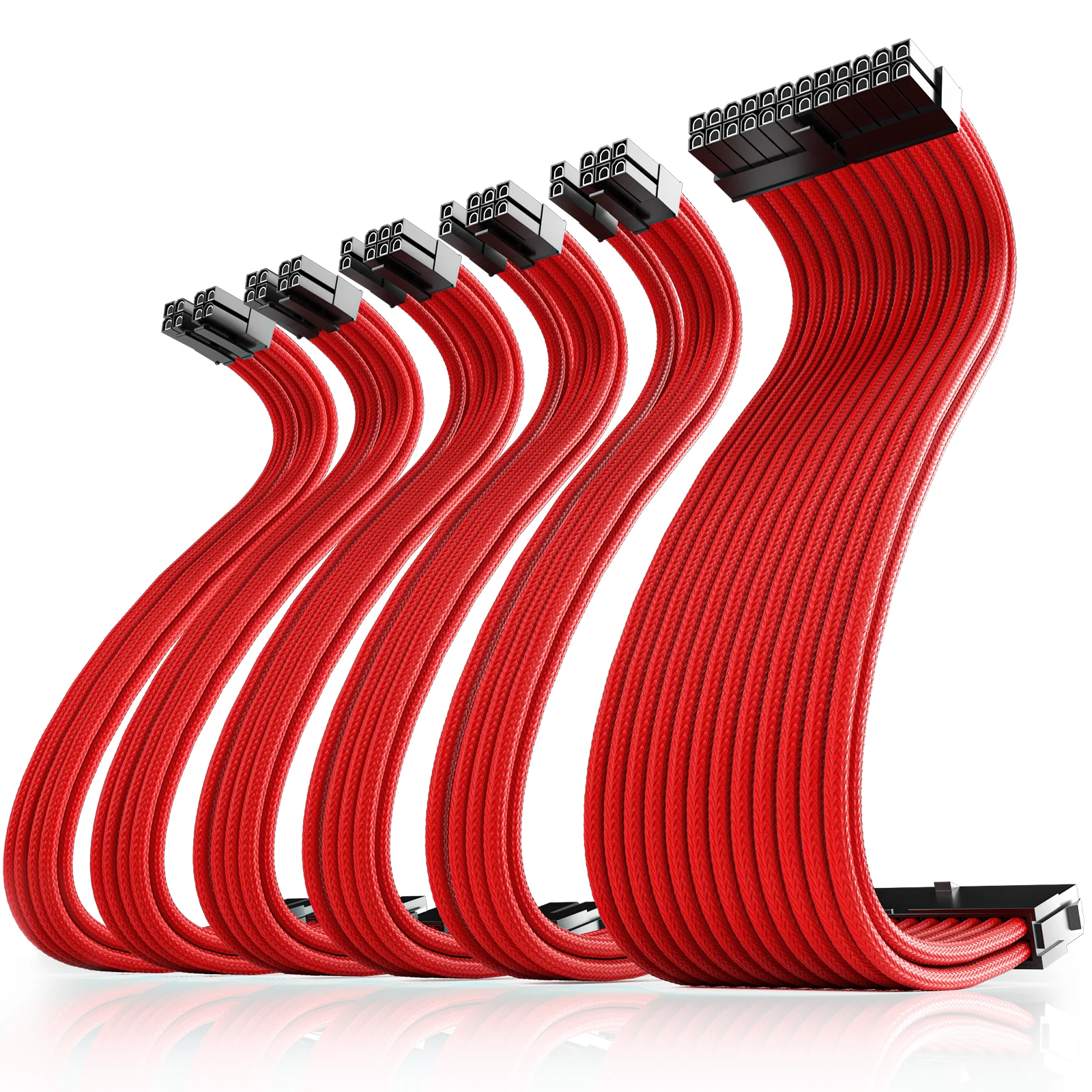 18awg кабель с рукавом источника питания/24pin Atx /2X4 + 4pin Eps /23X6 2pin Pci-e Psu комплект удлинительного кабеля