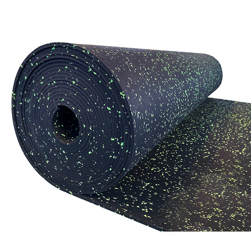 3-12mm Gym Shock Absorption Recycled Rubber Floor Roll EPDM+SBR