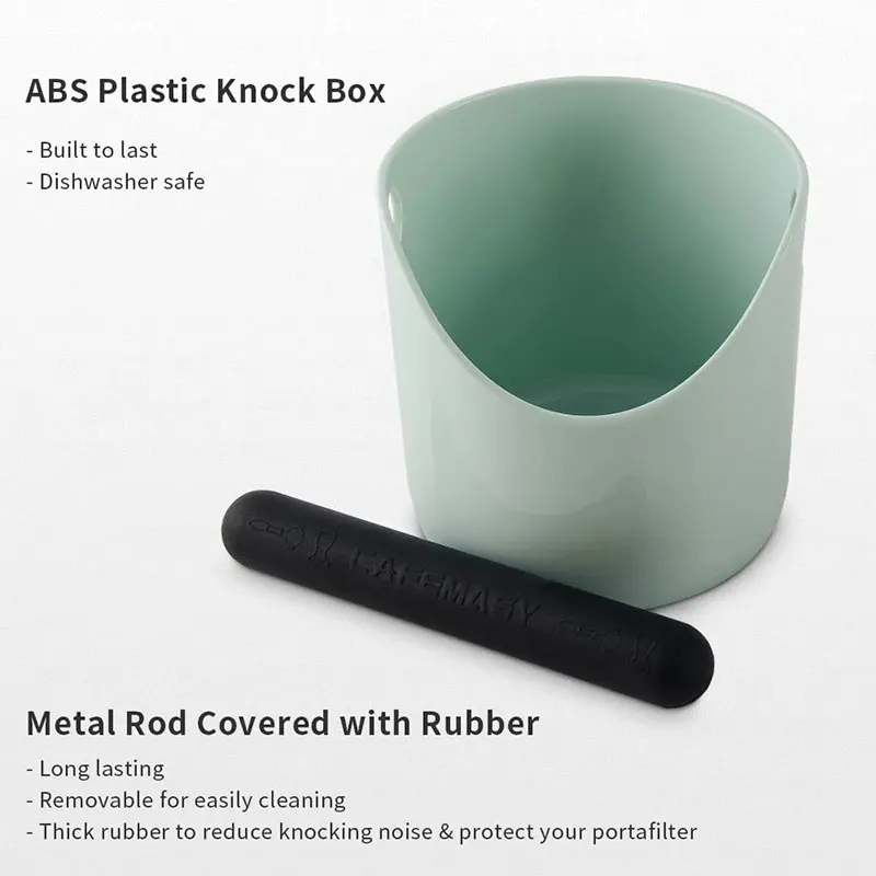 New Upgraded large Size ABS Plastic Light Green Mini Coffee Ground Knock box Drawer Espresso Coffee Grind Knock Box For Home Use