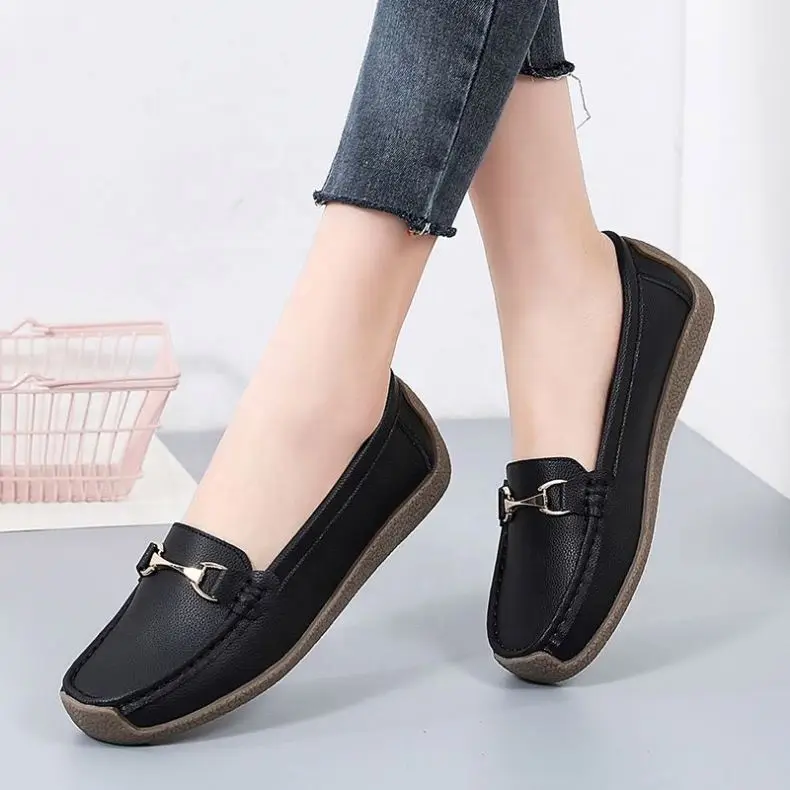 2025 Ruizi Fashion Design Big Size Slippers Flat Girls Suede Loafers Moccasin Casual Shoes For Women