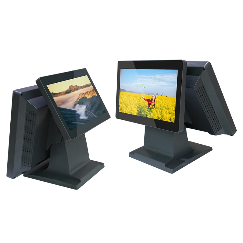 BVS настраивает 15-дюймовую систему POS WIN10 11 сенсорный двойной экран Wi-Fi все в одном другом POS-автомате кассовый аппарат