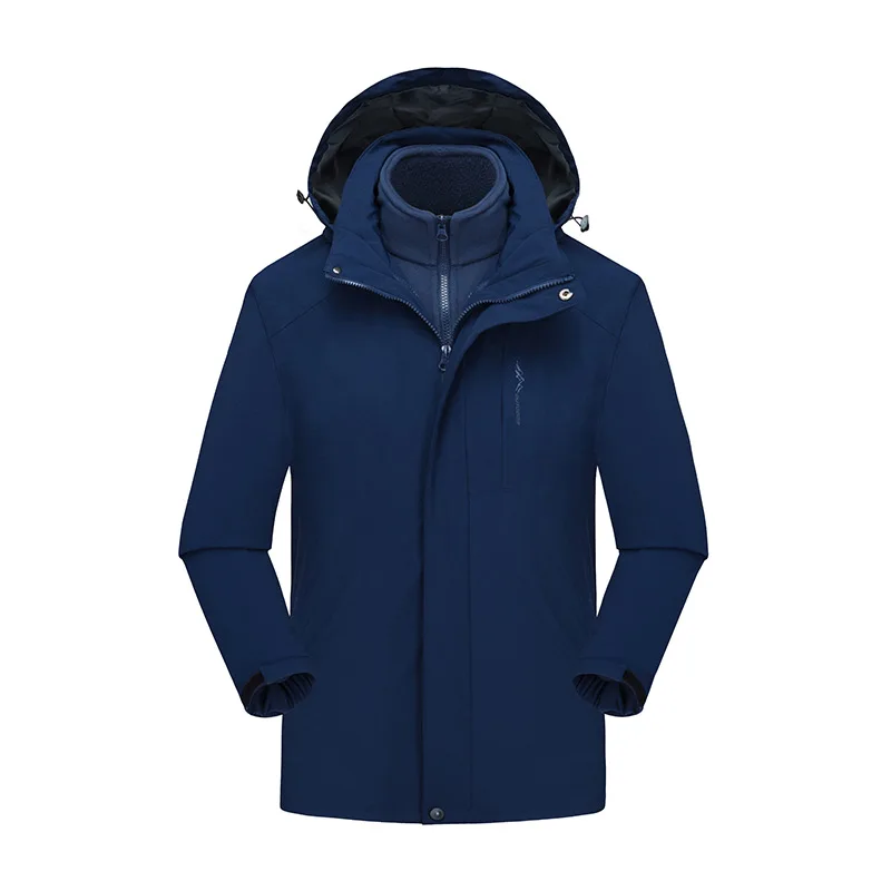 Casual Winter Windproof Warm Coat Long Sleeve Outerwear Men Waterproof Jacket