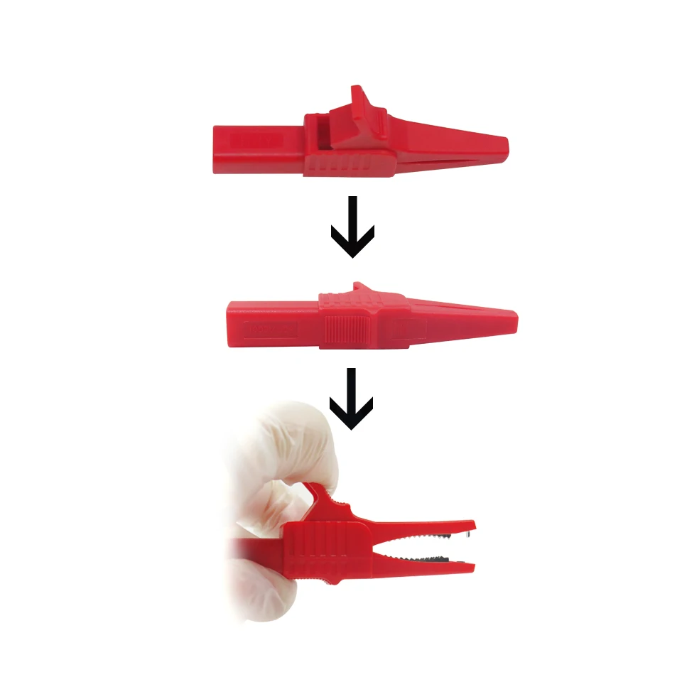 5PCS 5 colors 32A 1500V insulation alligator clip safety test clip for 4mm copper banana plug with cover