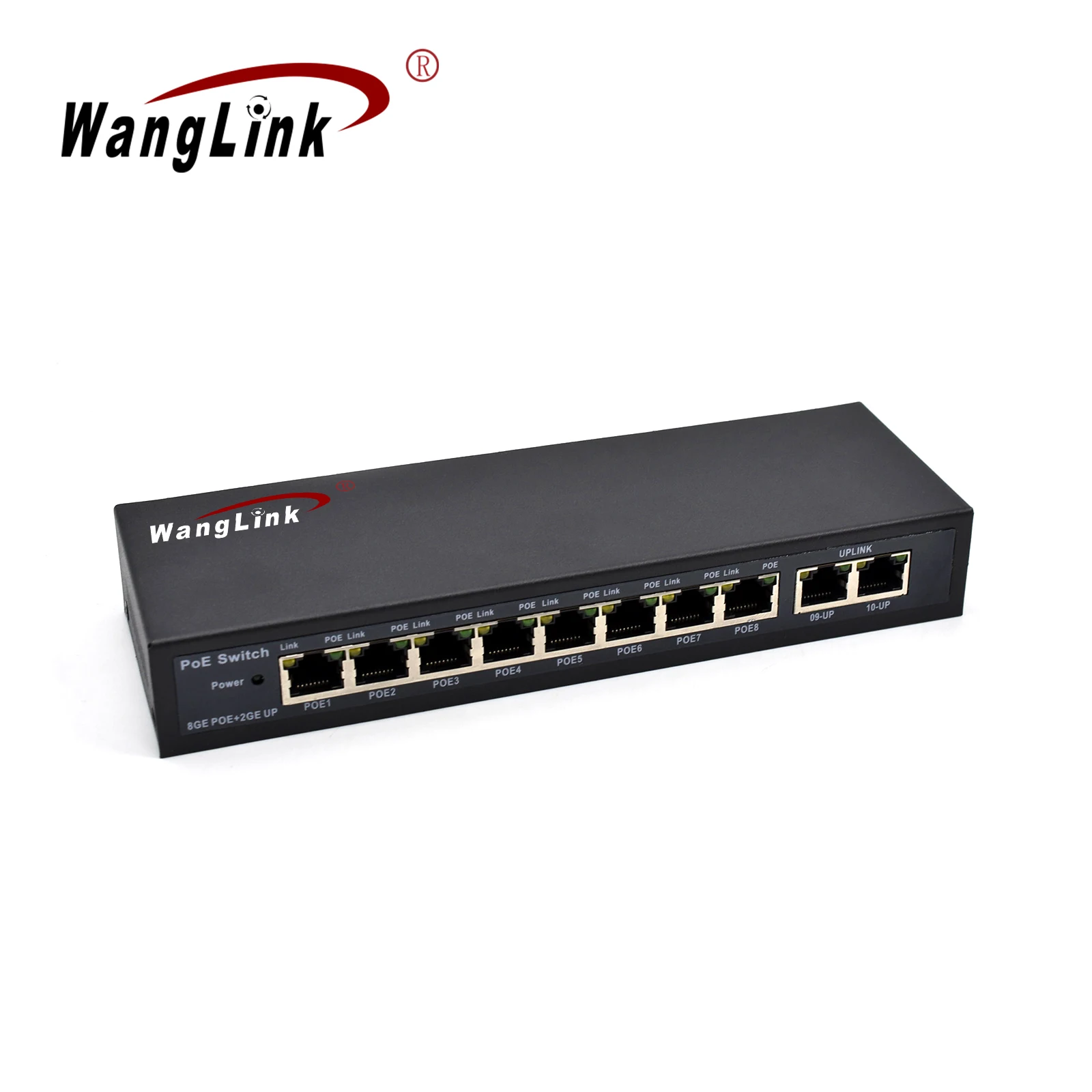 Wanglink 10 Port Gigabit POE Switch 8 Port PoE Network Unmanaged PoE Switch 120W External Power Supply for IP Camera