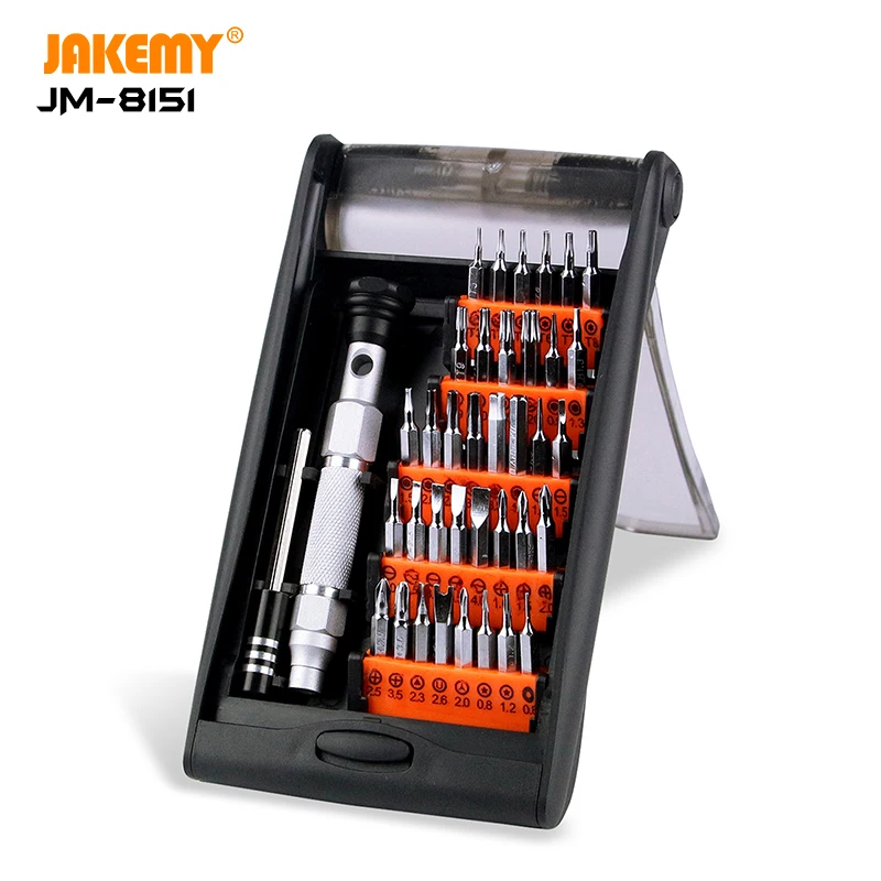 JAKEMY Precise aluminium alloy DIY repair toolkit magnetic mini screwdriver set for cellphone computer game pad