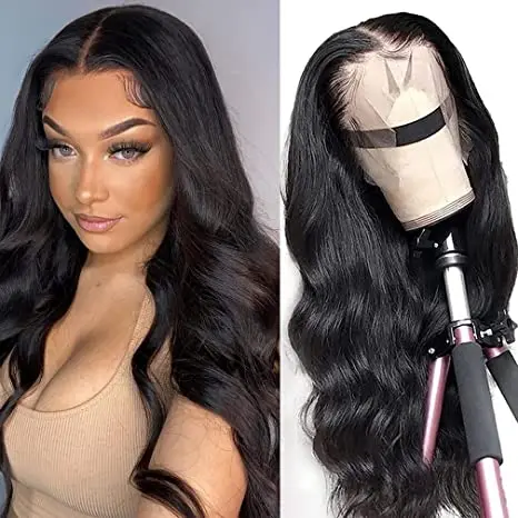 Cheap Wholesale 150% Density  Raw  Virgin India  Body Wave Hair 13x4 Transparent Lace Front Wigs for Black Women Human Hair Wigs