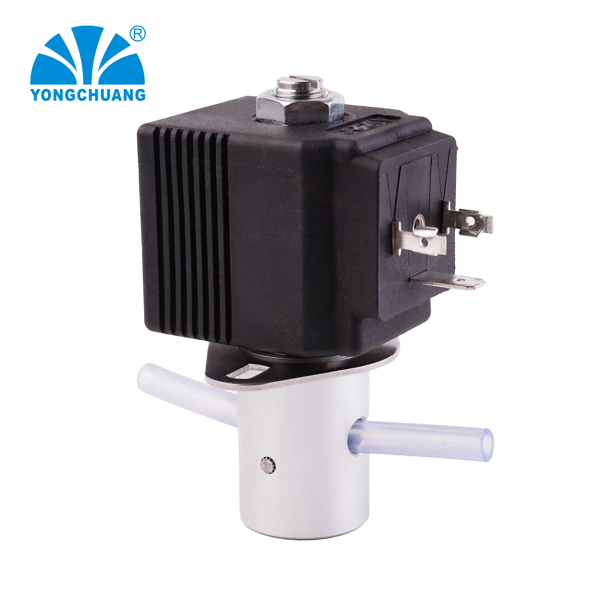 Yongchuang YCF23 solenoid Pinch valve normally closed 12V 24V  for beverage medical use