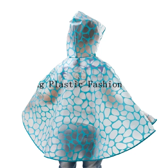 Hot sales cheap plastic PVC kids rain poncho/ children raincoat