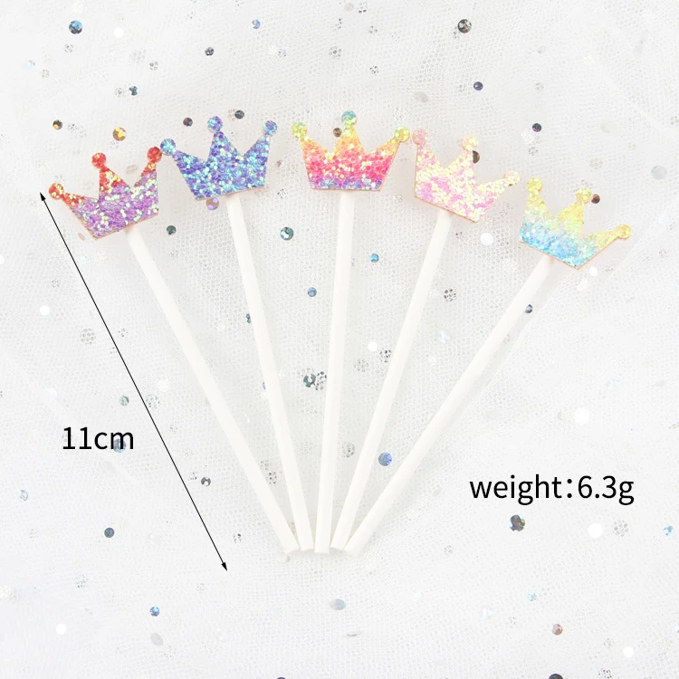 
Birthday Party Decoration Star ,Love ,Crown ,Butterfly Shaped Glittering Paper Cake Toppers 