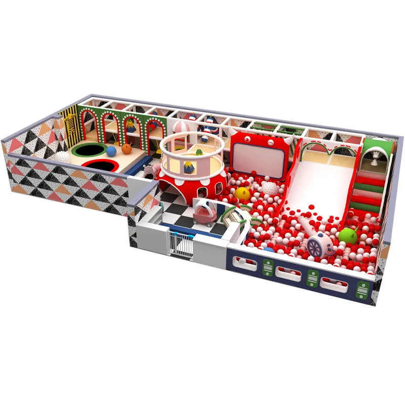 Resort hotel Indoor Playground Children indoor Play Center Trampoline park Big Slide for sale