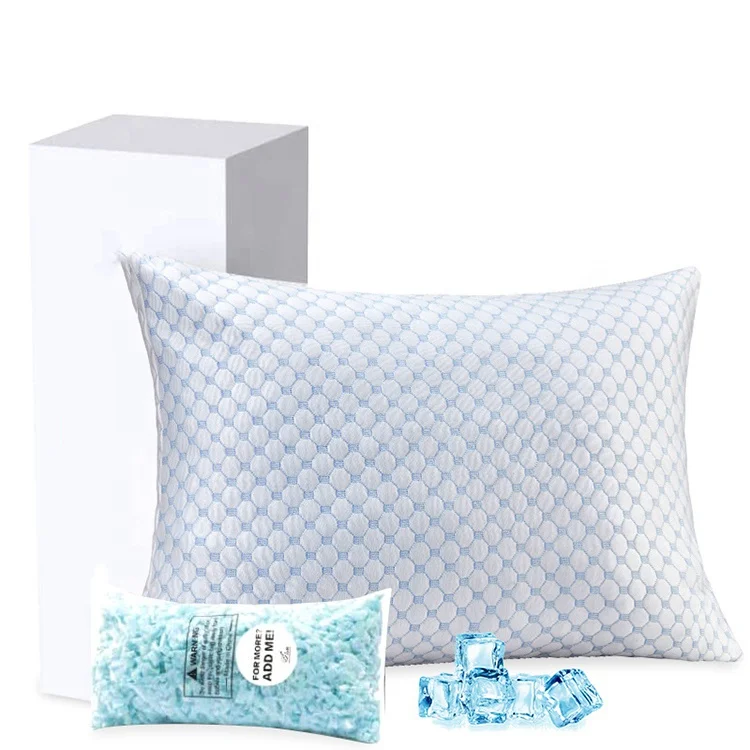 Cube Pillow With Cooling Pad For Better Sleeping  Cool Memory Foam Pillow