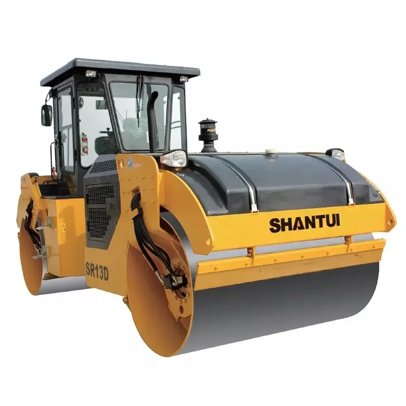 Chinese Top Brand Shantui SR13D Double Drum Vibratory Ride on Road Roller