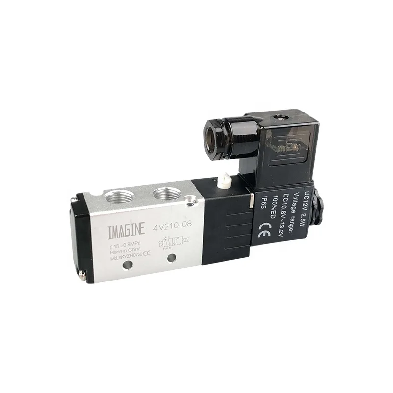 12V Pneumatic 4V210-08 Air Solenoid Valve 5-Way 2-Position Air Control Valve