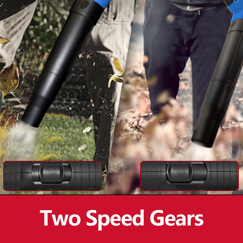 Hehui 20V Portable Battery Cordless Blower High Speed Leaf Vacuum Cleaner Fan Dust Snow Garden Car Air Handheld Blower