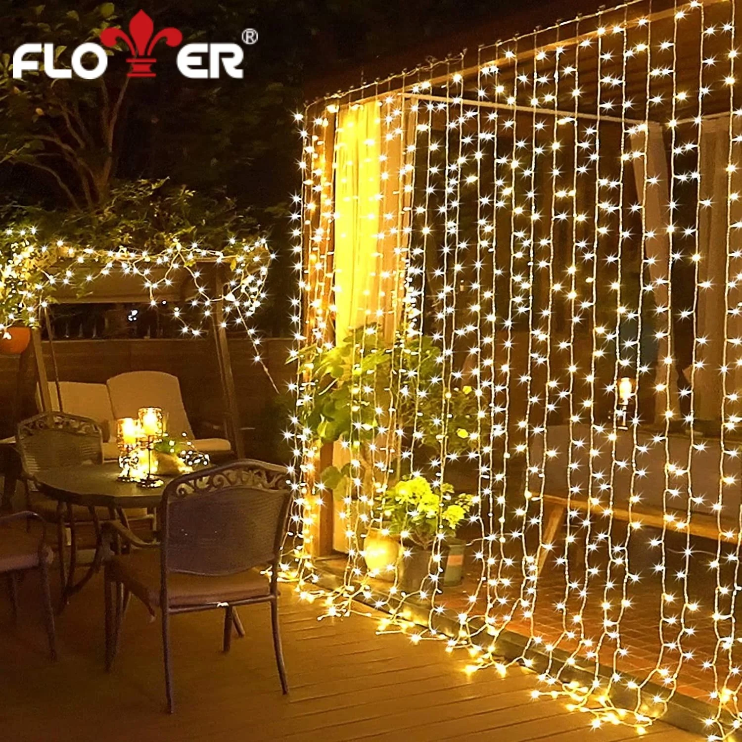 24M 6W 240LEDs Christmas Ramadan use IP68 waterproof string light anti-uv lamp outdoor with power supply