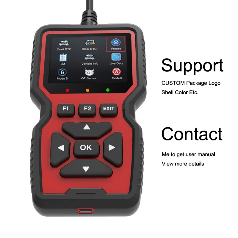 V519 OBDII Code Reader Car Diagnostic Scan Tool Automotive ODB2 Voltage Tester OBD 2 Scanner Auto Tools