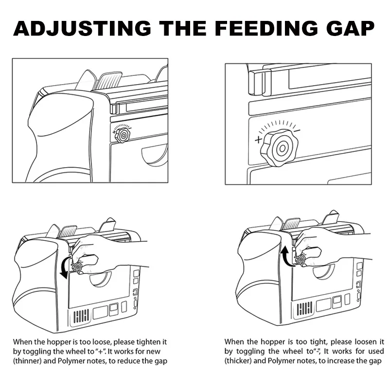 Professional Automatic Bill Counter Machine Handy Multi-Currency IR MG Money Counter with LED Display for Banks