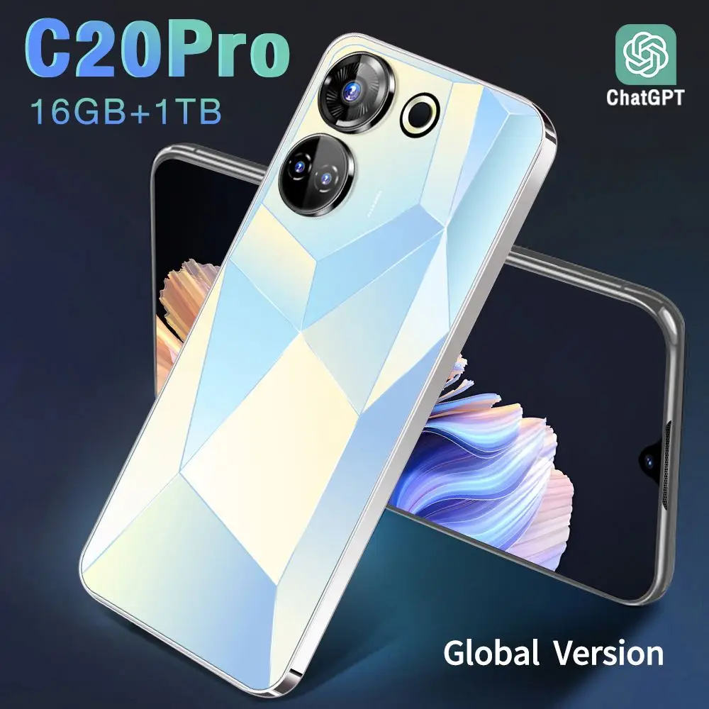 2024 Original Android C20 Pro SmartPhone 16+1TB Mobile Phone Cell Gaming Phone 5G smartphone 3G&4G smartphone