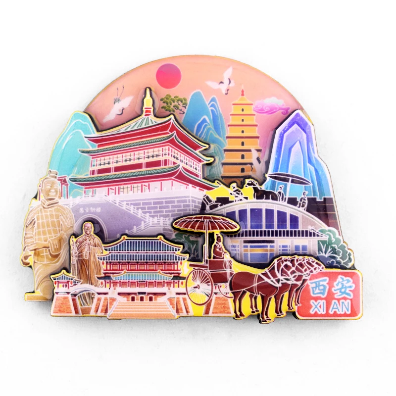 New Wooden Glue Fridge Magnet Scenic Spot Souvenirs Customized Different Styles Refrigerator Magnets