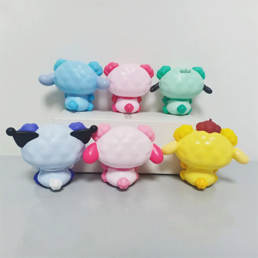 6 шт./компл. модели Melody Japanese Cute Kulomi Yugui Dog KT Cat Sheep формы Твердые кукольные украшения