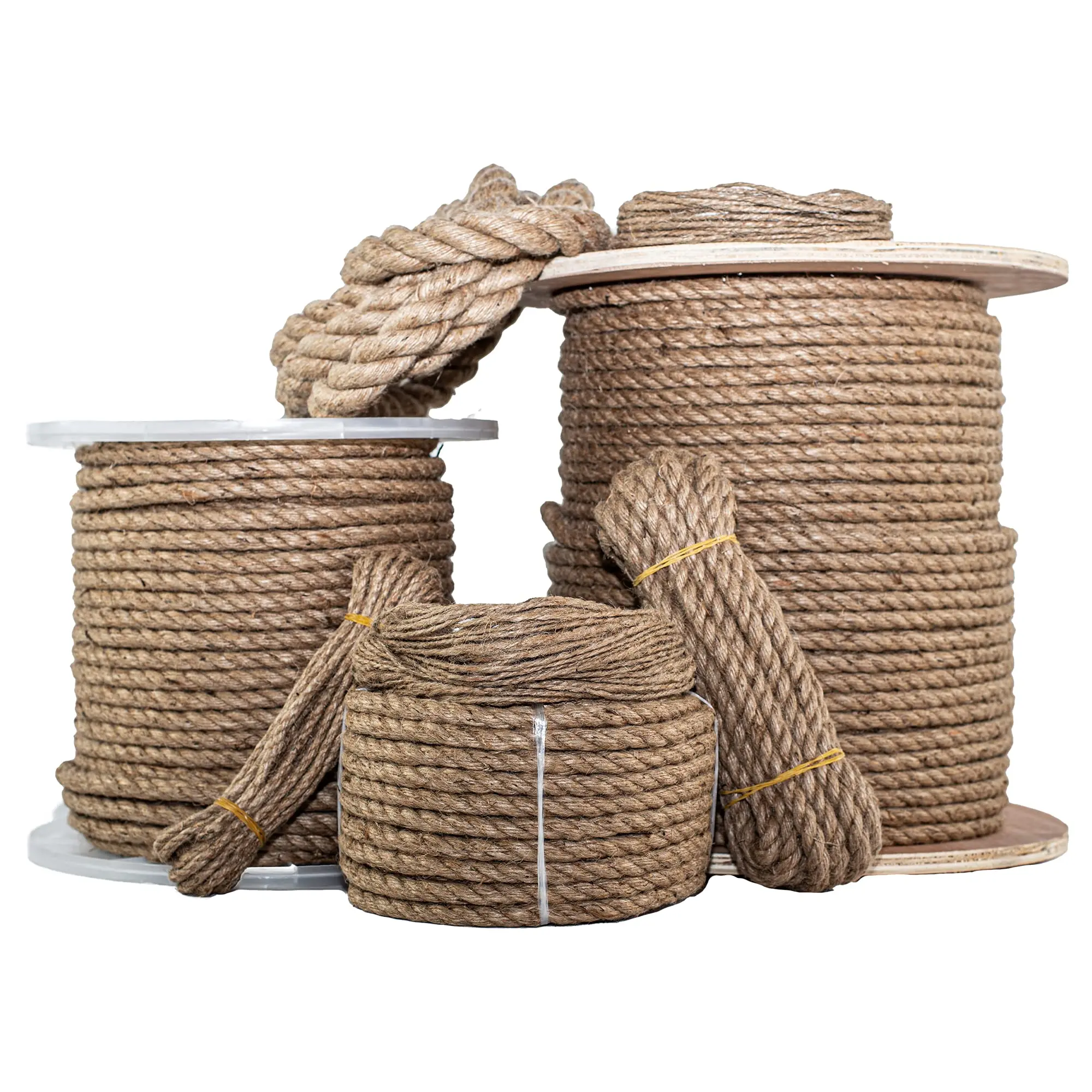 Custom 1-60 mm Thick Hemp Rope Home Decor Natural Fiber Jute packaging rope
