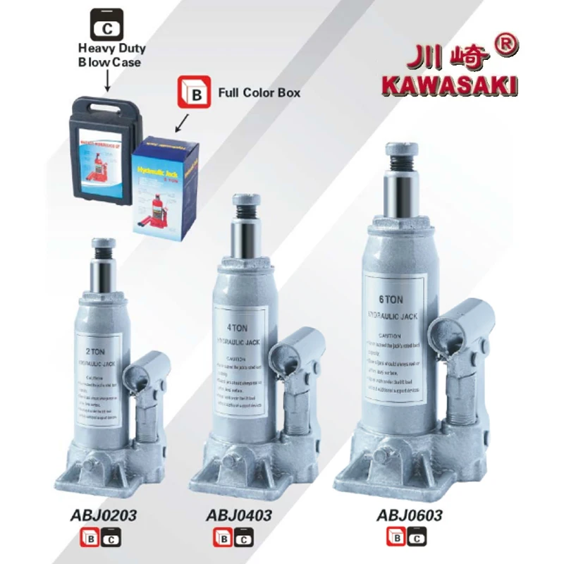 high quality and durable KAWASAKI 8 Ton hydraulic jack Car Jack Hydraulic with Inflator Tires Garage Repair Emergency Kit