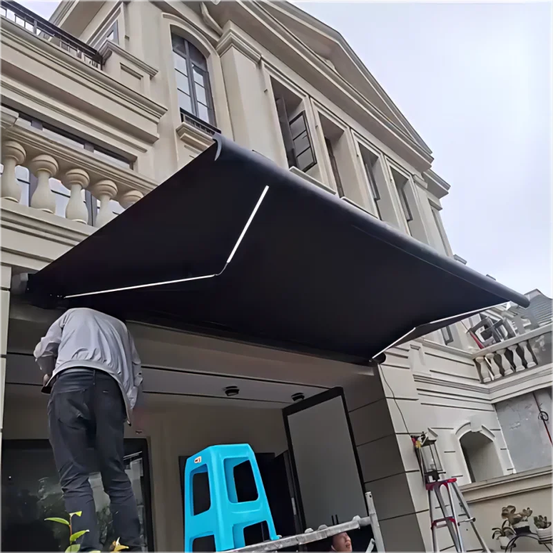 Выдвижной тент из акриловой ткани
