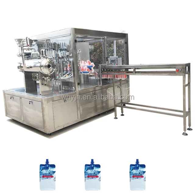 Automatic Rotary Milk Yogurt Dairy Products Pre-made Spouted Stand Pouch Packaging Machine With CIP Filling System
