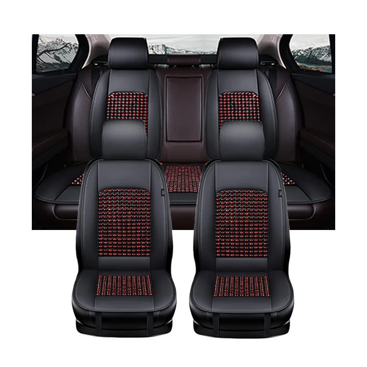 Xiangta Pu leather Wooden Bead Car Seat Cover Summer Seat Parts Design Wooden Beads Product