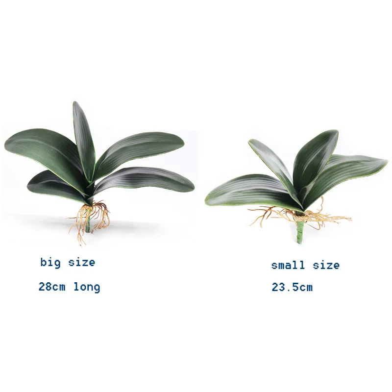 Make two sizes green EVA foam flowers artificial plant wedding bouquet wholesale waterproof artificial moth orchids leaves