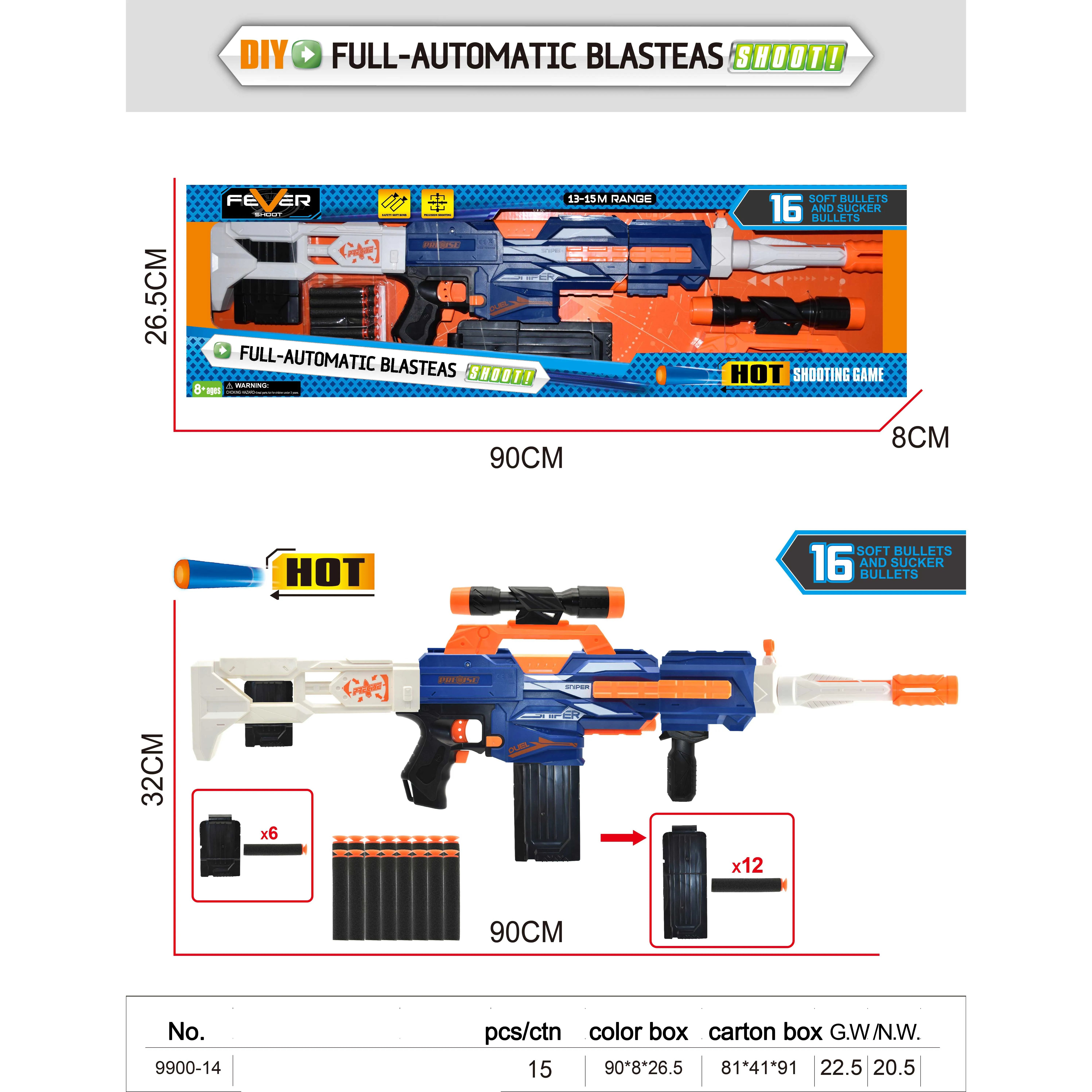 Wholesale Plastic Safe Electric Toy Gun for Kids Automatic Blaster Gun Sniper with Scope Sniper Rifle Gifts for Boys Girls