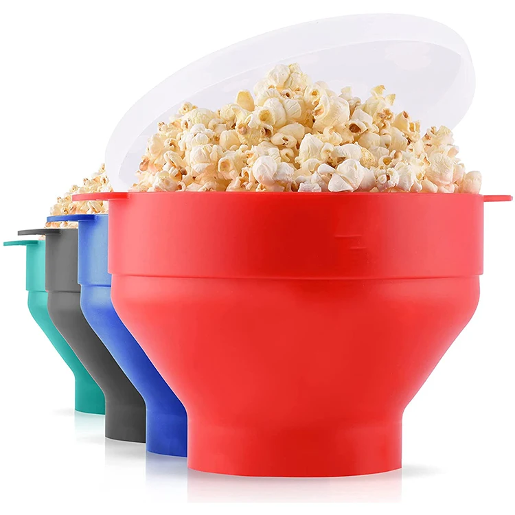 New Bowl Silicone Microwave Household Hot Air Popcorn Maker Collapsible Popcorn Silicone Microwave Popcorn Popper