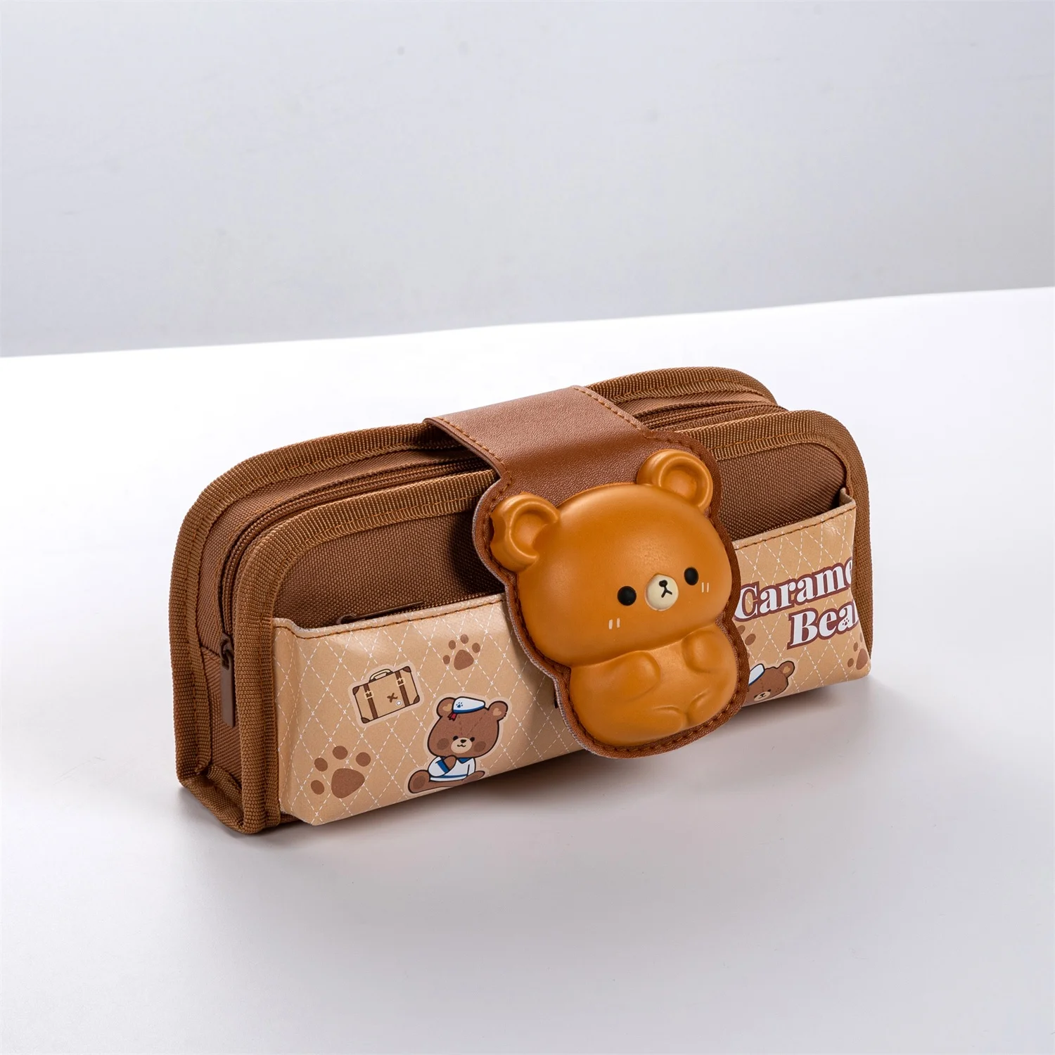 Maihe Cartoon lovely double zipper large capacity portable decompression pen bag INS Japanese style pencil case with theme IP