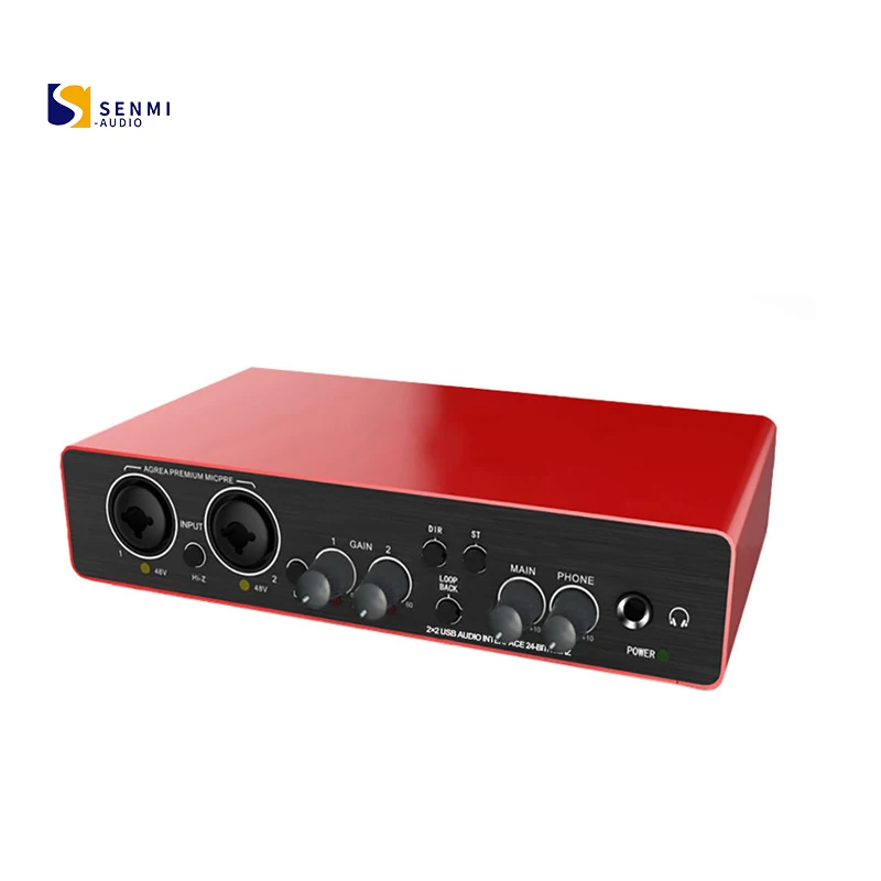 SUM-U22 Sound Card Audio High Quality With Usb Interface Support 3.0 Audio For Music Karaoke Recording