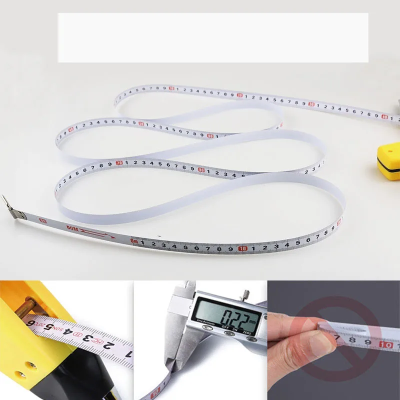 Custom 30m 50m 100m Plastic Shelf Stainless Steel Hand-operated Measuring Tape Engineering Measuring Tape Inserting Floor Rule