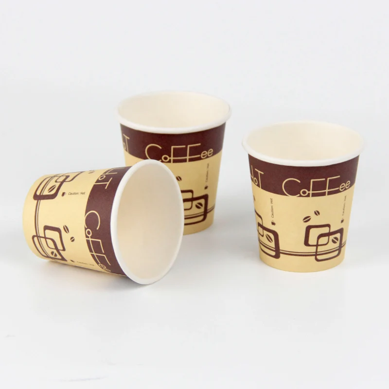Small 4OZ 6.5OZ Compostable High Quality Cheap Price Single Wall Paper Cup For Hot Drink Coffee Yogurt Dipping Sauce Cups