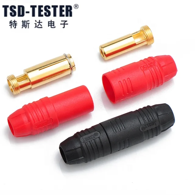 
High quality plug AS150 7mm Gold-plating Anti Spark Connector/ Anti Arcing for HV High Power Battery (Red & Black) 