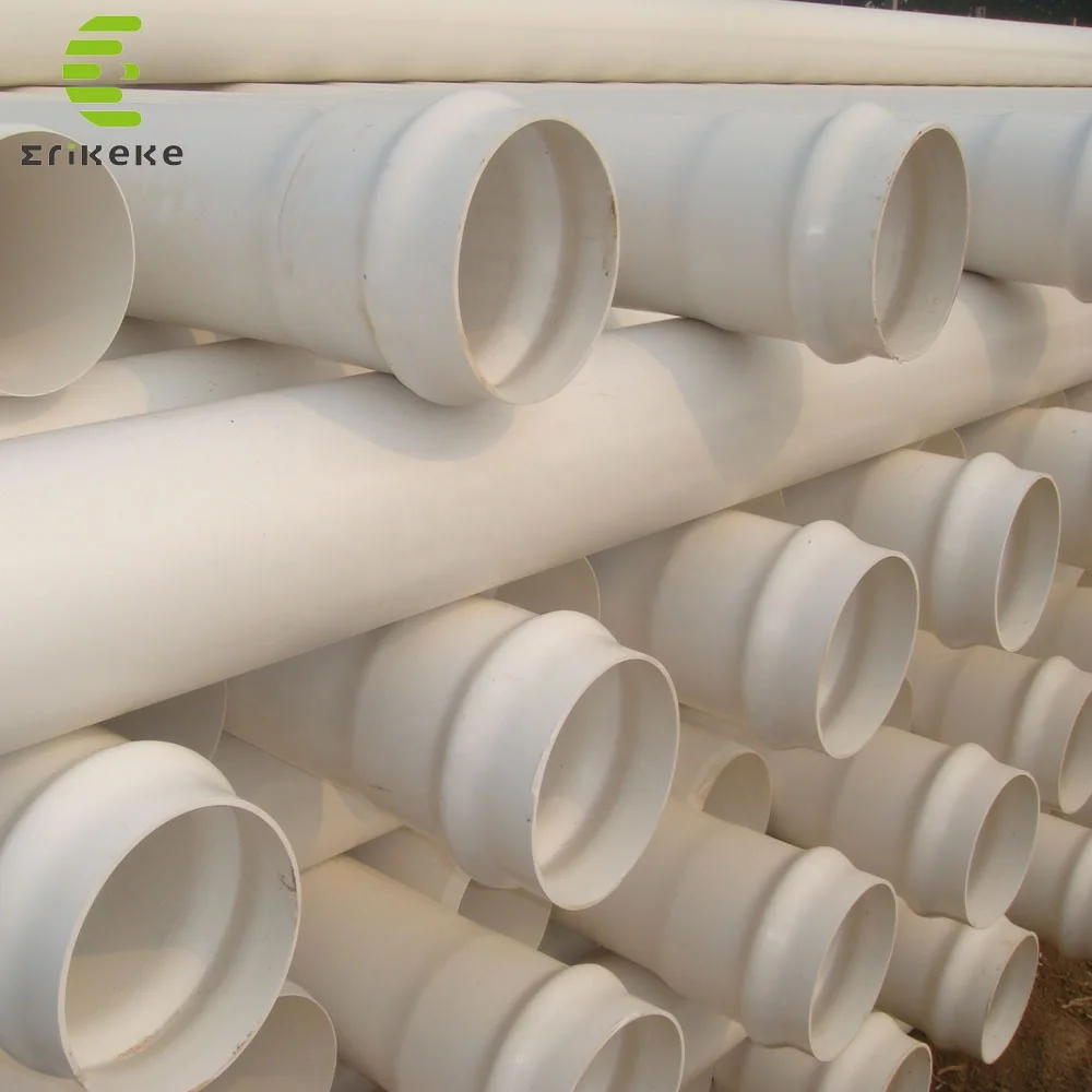 Factory 100% New Material O Belled End  200mm Diameter Pvc or Upvc Perforated Drainage Pipe Water Supply