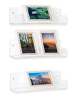 Acrylic Photos Display Shelves, Picture Display Shelf for Wall, Wall Mounted to Display Collectible Drawings
