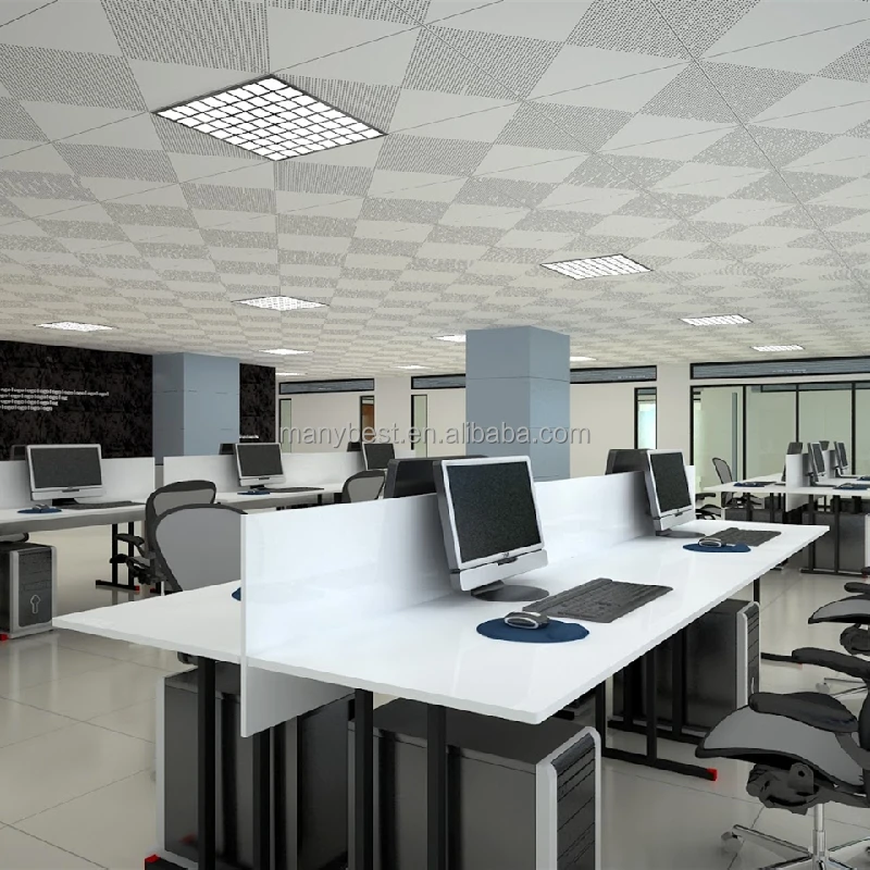 Sound-Absorbing Perforated Metal Ceiling Tiles 600X600 600*1200 mm Decorative Sheet Panels for