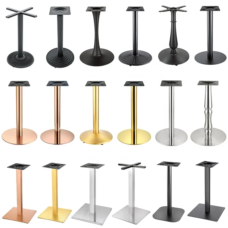 Table Bases Round Coffee Dining Modern Luxury Bar Restaurant Furniture Legs Silver Table Bases Gold Stainless Steel Black Chrome