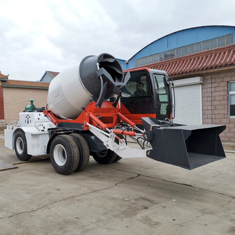 Free Shipping Self Feeding 2cbm 350l Concrete Mixer Fiori For Sale