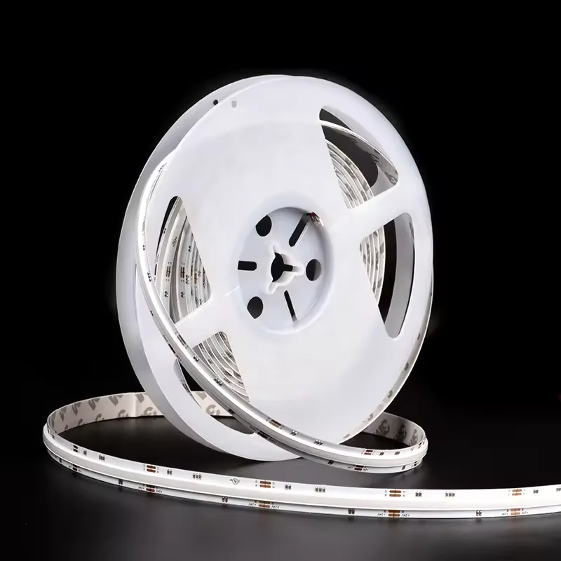 18W DC24V SPI smart led  Flexible COB RGB LED strip IP20 12mm PCB pixel cob led strip for decoration lighting