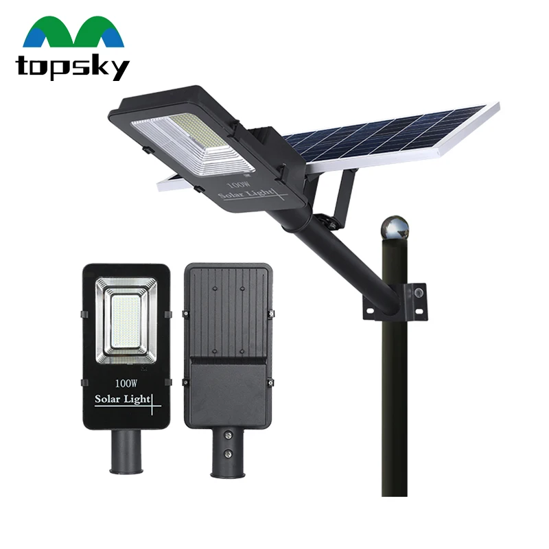 Indonesia Aluminium Body Super Brightness Cool White 60w 100w 150w 200w 300w LED Solar Street Light