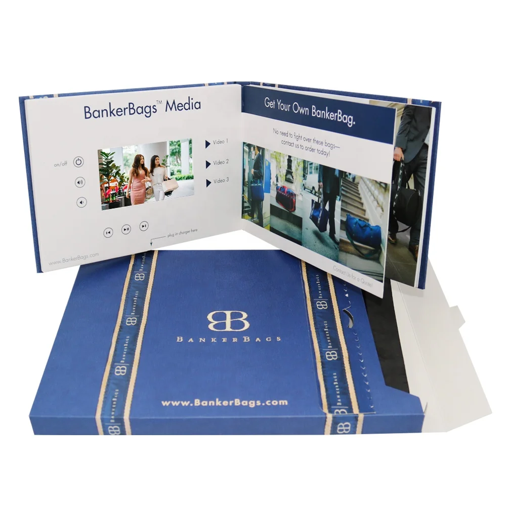 lcd 4.3' digital customize video screen brochure 10 inch video cards brochure box a4 avi sex 7 inch custom video greeting cards